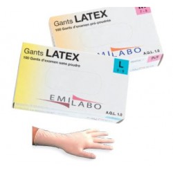 GANTS LATEX SANS POUDRE